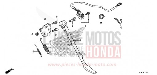 SIDE STAND (VT750C/C2S/CA/CS) VT750CSD de 2013
